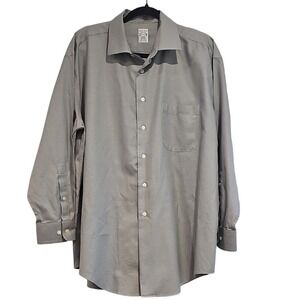 Pronto‎ Uomo Gray Dress Button Down Shirt with Long Sleeves